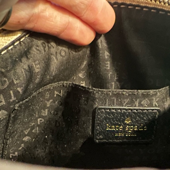 Limited Edition, Kate Spade, like new, white & black cross-body long strap purse - Picture 4 of 9